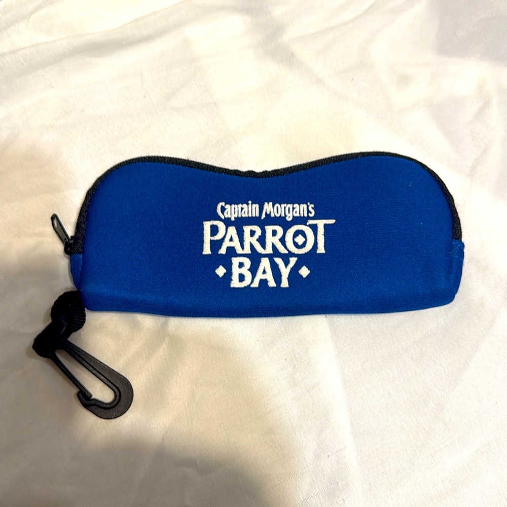 Captain Morgan’s Parrot Bay Neoprene Glasses Case With Hanger keychain